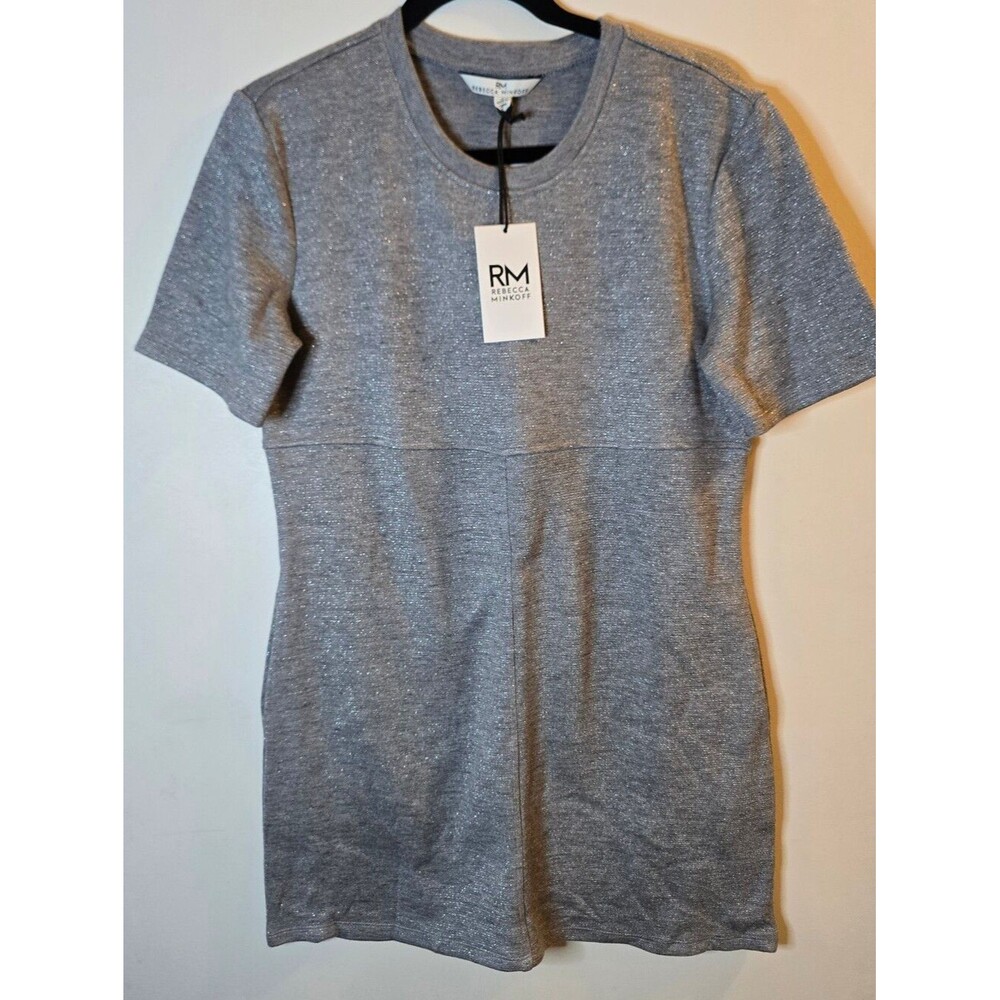 Rebecca Minkoff Short Sleeve Grey Sparkly Dress